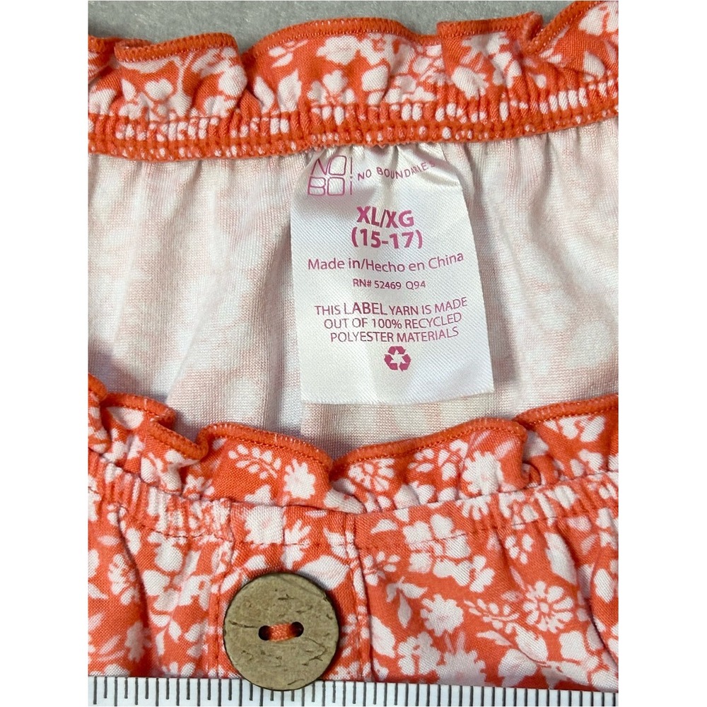 No Boundaries Coral Floral Button-Front Dress - Picture 3 of 5